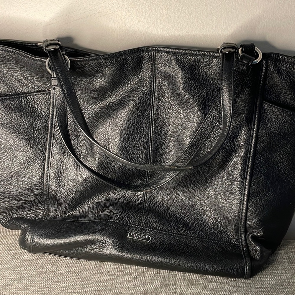 Coach black bag. Perfect for laptop and work.